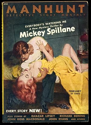 Bild des Verk�ufers f�r MANHUNT Detective Story Magazine: February 1953: Vol. 1 #2 zum Verkauf von Dearly Departed Books