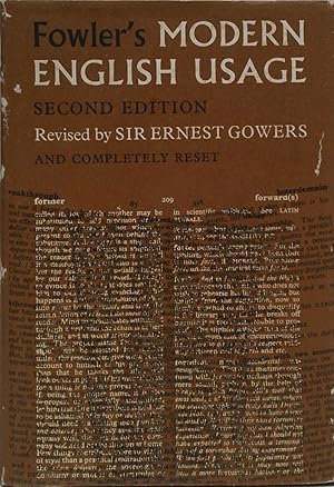 Immagine del venditore per A Dictionary Of Modern English Usage venduto da Book Grocer