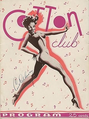 Cotton Club Program, c. 1938. [Signed by Cab Calloway]