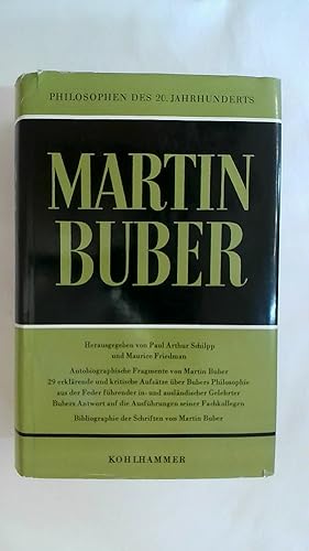 Von der Verkäuferin bzw. dem Verkäufer bereitgestelltes Bild für PHILOSOPHEN DES 20. JAHRHUNDERTS: MARTIN BUBER. zum Verkauf durch Buchmerlin
