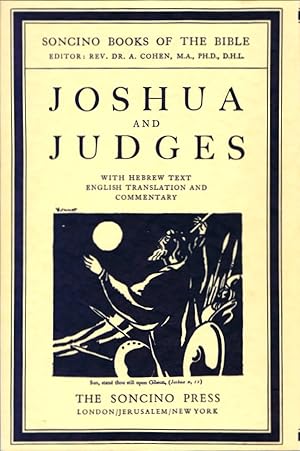 Image du vendeur pour JOSHUA asnd JUDGES, with Hebrew Text and English Translation, and with an Introduction and Commentary mis en vente par Round Table Books, LLC