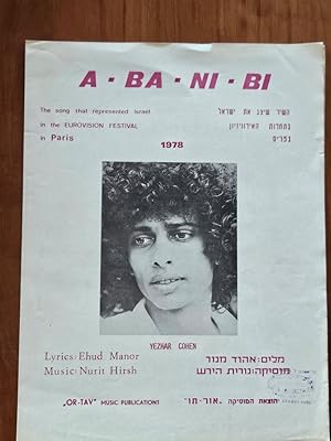 Seller image for A-Ba-Ni-Bi The song that represented Israel in the Eurovision Festival in Paris 1978 for sale by Tangible Tales
