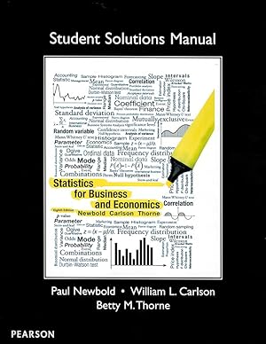 Imagen del vendedor de Student Solutions Manual for Statistics for Business and Economics a la venta por Goodwill of Silicon Valley