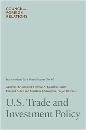 Bild des Verk�ufers f�r U.S. Trade and Investment Policy zum Verkauf von GreatBookPrices