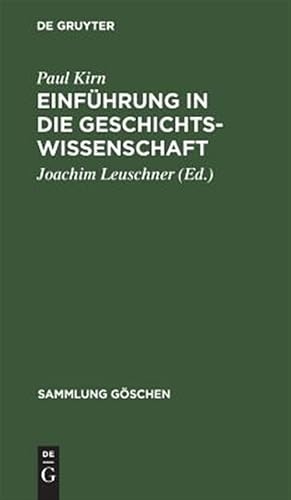 Seller image for Einf�hrung in Die Geschichtswissenschaft -Language: german for sale by GreatBookPricesUK