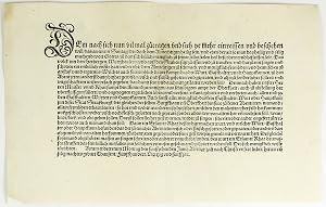 Seller image for Demnach sich nun vil mal zugetragen vnd sich ye mehr einreissen vnd beschweren will?. for sale by Librairie de l'Amateur