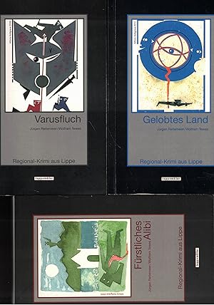 Immagine del venditore per drei Regional-Krimi aus Lippe: Fürstliches Alibi + Varusfluch + Gelobtes Land disponibile per la vendita da Paderbuch e.Kfm. Inh. Ralf R. Eichmann