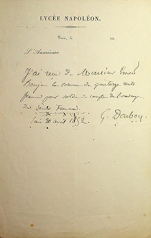 Image du vendeur pour Lettre autographe signée à Georges Darboy mis en vente par Librairie Trois Plumes