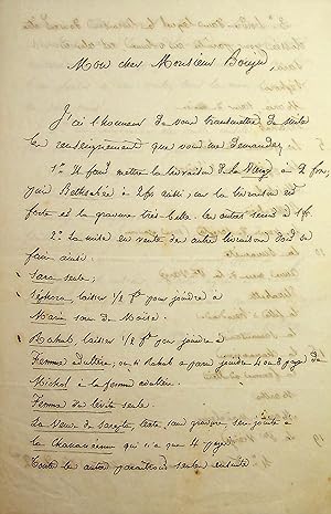 Image du vendeur pour Lettre autographe signée à Georges Darboy mis en vente par Librairie Trois Plumes