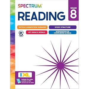 Imagen del vendedor de Spectrum Grade 8 Reading Comprehension Workbook, Middle School Activity Book Covering Nonfiction and Fiction Passages, Story Structure, and more, Classroom or Homeschool Curriculum a la venta por Goodwill Southern California
