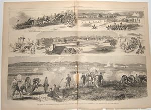 Image du vendeur pour The Army of the Potomac -General Buford Attacking the Enemy at Raccoon Ford, September 14, 1863. Harper's Weekly, October 3, 1863. mis en vente par Wittenborn Art Books