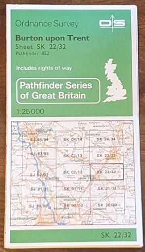 Imagen del vendedor de Burton upon Trent. 1:25000 Map, SK 22/32 (Pathfinder 852) que vende Nigel Smith Books