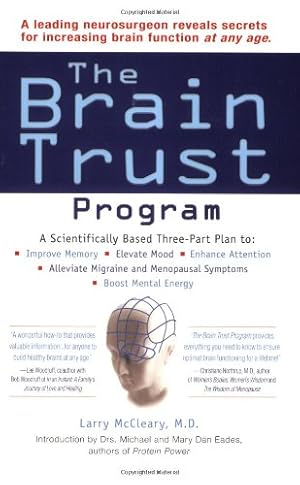 Bild des Verk�ufers f�r The Brain Trust Program: A Scientifically Based Three-Part Plan to Improve Memory, Elevate Mood, EnhanceAttention, Alleviate Migraine and Menopausal Symptoms, and Boost Mental Energy zum Verkauf von Zoom Books East