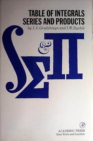 Seller image for Table of Integrals, Series and Products, 4th Edition for sale by Blue Vase Books