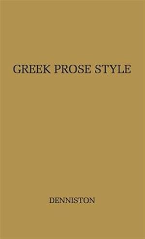 Immagine del venditore per Greek Prose Style venduto da GreatBookPrices