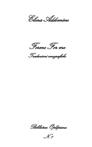 Seller image for Forme For me: Traduzioni omografiche -Language: italian for sale by GreatBookPrices