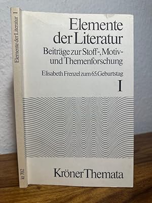 Image du vendeur pour Elemente der Literatur. Beiträge zur Stoff-, Motiv- und Themenforschung. Elisabeth Frenzel zum 65. Geburtstag. Band 1. mis en vente par Antiquariat an der Nikolaikirche