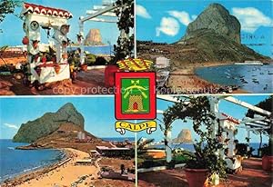 Bild des Verk�ufers f�r Postkarte Carte Postale Calpe Calp Alicante ES Peñ� n-de-Ifach Strand Hafen Bucht Mehrbildkarte Wappen Te zum Verkauf von Versandhandel Boeger
