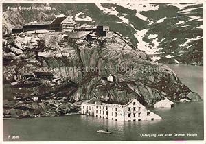 Seller image for Postkarte Carte Postale Grimsel Hospiz Grimsel-Hospiz Grimsel-Pass Grimselsee Staudamm Ruine Hotel Gebir for sale by Versandhandel Boeger