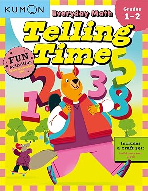 Image du vendeur pour Kumon Everyday Math: Telling Time-Fun Activities for Grades 1-2-Complete with Craft Set to build your own Clock! mis en vente par Greenworld Books