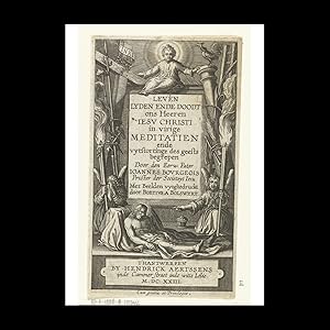 Imagen del vendedor de Frame for title with Christ child and dead Christ and two angel in passion instruments, A3 a la venta por Contentum