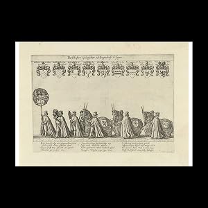 Imagen del vendedor de Funeral procession with mourning horses and wearers of helmet and shield, A5 a la venta por Contentum