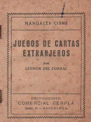 Seller image for MANUALES CISNE: JUEGOS DE CARTAS EXTRANJEROS for sale by Librer�a Raimundo