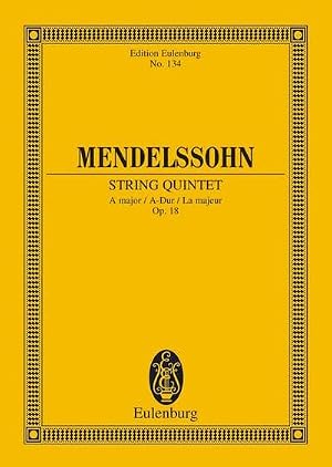 Imagen del vendedor de Streichquintett A-Dur : op. 18. 2 Violinen, 2 Violen und Violoncello. Studienpartitur., Eulenburg Studienpartituren a la venta por AHA-BUCH GmbH