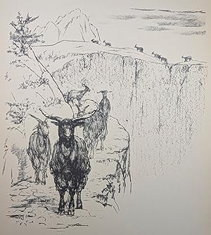 Immagine del venditore per Original Lithographie. 1920. Ziegen. venduto da ANTIQUARIAT Franke BRUDDENBOOKS