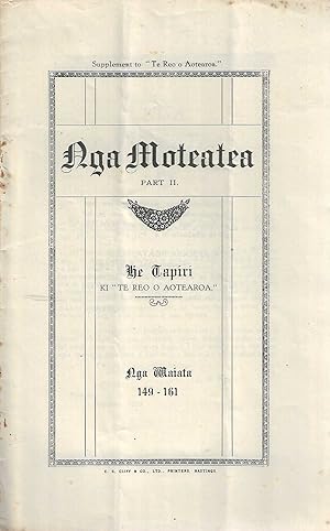 Immagine del venditore per Nga Moteatea Part II. He tapiri ki "Te reo o Aotearoa" Nga waiata 149-161. Supplement to "Te reo o Aotearoa" venduto da Tinakori Books