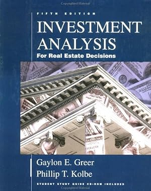 Seller image for Investment Analysis for Real Estate Decisions for sale by Greenworld Books