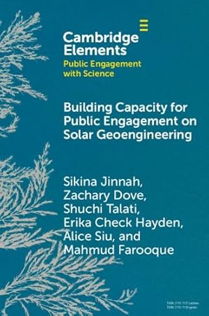 Bild des Verk�ufers f�r Building Capacity for Public Engagement on Solar Geoengineering zum Verkauf von Rarewaves.com UK