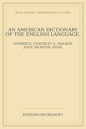 Imagen del vendedor de An American dictionary of the English language. a la venta por Livres Anciens Rares