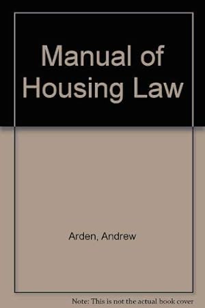 Imagen del vendedor de Manual of Housing Law a la venta por WeBuyBooks