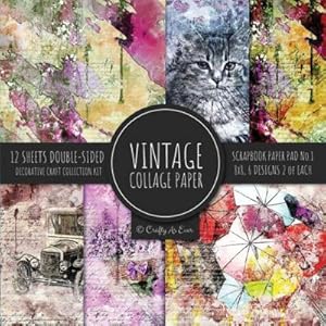 Bild des Verk�ufers f�r Vintage Collage Paper for Scrapbooking zum Verkauf von Books-by-Floh