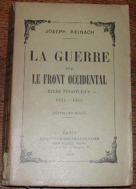 Seller image for La guerre sur le front occidentale, tude stratgique (1914-1915). for sale by alphabets