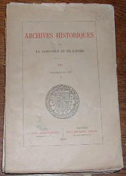 Archives historiques de la Saintonge et de l'Aunis. XVI. Lettres de Philippe Fortin de la Hoguette.