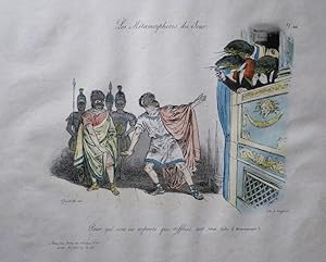 Seller image for Les Mtamorphoses du Jour. Planche No. 46. "Pour qui sont ces serpents qui sifflent sur ma tte (Andromaque). ". for sale by Bouquinerie Aurore (SLAM-ILAB)