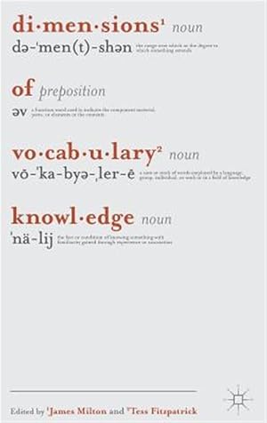 Seller image for Dimensions of Vocabulary Knowledge for sale by GreatBookPricesUK