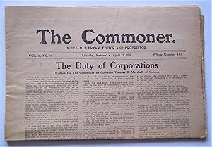 Seller image for The Commoner (Vol. 11 No. 16, Whole No. 536, April 28, 1911) (Lincoln, Nebraska Newspaper) for sale by Bloomsbury Books