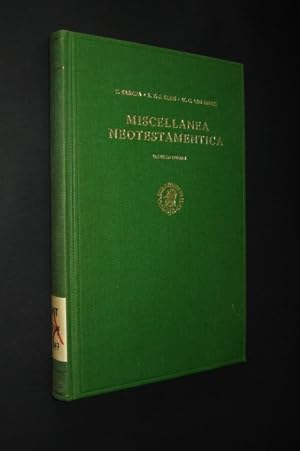 Bild des Verkufers fr Miscellanea Neotestamentica. Studia ad Novum Testamentum praesertim pertinentia a Sociis Sodalicii Batavi C. N. Studiosorum Novi Testamenti conventus anno MCMLXXVI quintum lustrum feliciter complentis suscepta, edenda curaverunt Tjize Baarda, Albertus Frederik Johannes Klijn and Willem Cornelis van Unnik, volumen primum (Supplements to Novum Testamentum, editorial Board: W. C. van Unnik, President. P. Bratsiotis, K. W. Clark, H. Clavier, J. W. Doeve, J. Doresse, C. W. Dugmore, J. Dupont, A. Geyser, W. Grossouw, A. F. J. Klijn, Bo Reicke, K. H. Rengstorf, J. Smit Sibinga, E. Stauffer, Volume 47), zum Verkauf von Antiquariat Kretzer