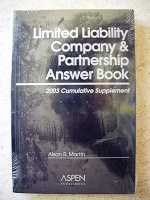 Limited Liability Company & Partnership Answer Book 2003 Cumulative Supplement