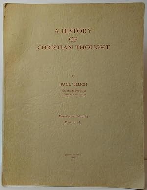 Bild des Verkufers fr A History of Christian Thought zum Verkauf von Stephen Peterson, Bookseller