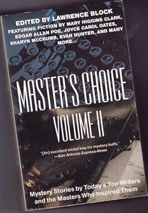 Bild des Verkufers fr Master's Choice Vol. (ii) (two) 2: - Cry Silence, Sometimes They Bite, Cousin Cora, The Death of Colonel Thoureau, Puppyland, Eleven O'clock Bulletin, The Interview, The Last One to Cry, Child of Another Time, The Criminal, The Knife, The Detective's Wife zum Verkauf von Nessa Books