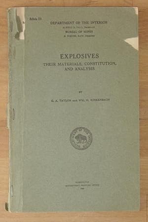 Explosives: Their Materials, Constitution, and Analysis.