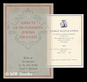 Imagen del vendedor de Aspects of Progressive Jewish Thought / with an Introduction by Israel I. Mattuck a la venta por MW Books