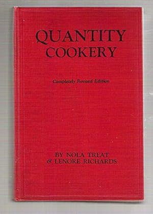 Quantity Cookery Menu Planning and Cookery for Large Numbers