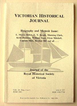 Seller image for Victorian Historical Journal: Vol. 62 No. 1-2 June 1991. for sale by Lost and Found Books