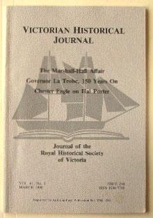 Imagen del vendedor de Victorian Historical Journal: Vol. 61 No. 1 March 1990. a la venta por Lost and Found Books