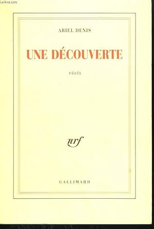Bild des Verkufers fr UNE DECOUVERTE. zum Verkauf von Le-Livre